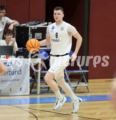 Basketball 2. Liga 2024/2025. Grunddurchgang 17. Runde.  KOS Celovec gegen Dornbirn Lions.   Jernej Andolsek Heine (KOS Celovec),   Klagenfurt, am 1.2.2025.
Foto: Kuess


---
pressefotos, pressefotografie, kuess, qs, qspictures, sport, bild, bilder, bilddatenbank