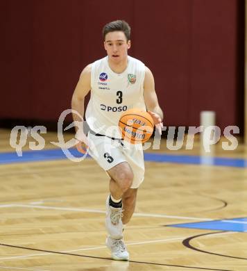 Basketball 2. Liga 2024/2025. Grunddurchgang 17. Runde.  KOS Celovec gegen Dornbirn Lions.    Niklas Michel (KOS Celovec),   Klagenfurt, am 1.2.2025.
Foto: Kuess


---
pressefotos, pressefotografie, kuess, qs, qspictures, sport, bild, bilder, bilddatenbank