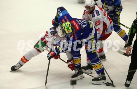 Eishockey ICE Bundesliga. VSV gegen KAC. Chase Pearson (VSV), Thomas Hundertpfund (KAC). Villach, am 2.2..2025
Foto: Kuess
---
pressefotos, pressefotografie, kuess, qs, qspictures, sport, bild, bilder, bilddatenbank