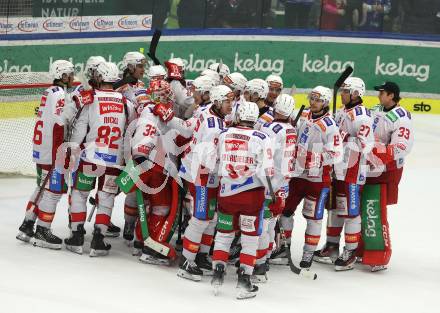 Eishockey ICE Bundesliga. VSV gegen KAC. Jubel (KAC). Villach, am 2.2..2025
Foto: Kuess
---
pressefotos, pressefotografie, kuess, qs, qspictures, sport, bild, bilder, bilddatenbank