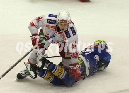 Eishockey ICE Bundesliga. VSV gegen KAC. Nikita Scherbak (VSV), Finn Van Ee (KAC). Villach, am 2.2..2025
Foto: Kuess
---
pressefotos, pressefotografie, kuess, qs, qspictures, sport, bild, bilder, bilddatenbank