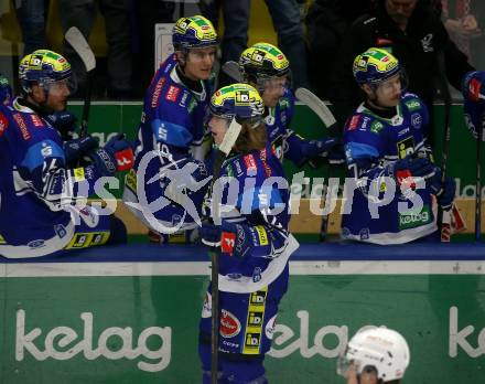 Eishockey ICE Bundesliga. VSV gegen KAC. Torjubel  Chase Pearson  (VSV). Villach, am 2.2..2025
Foto: Kuess
---
pressefotos, pressefotografie, kuess, qs, qspictures, sport, bild, bilder, bilddatenbank