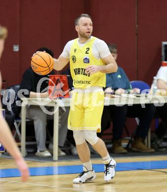 Basketball 2. Liga 2024/2025. Grunddurchgang 18. Runde.  Woerthersee Piraten gegen Union Deutsch Wagram Alligators.  Tim Huber  (Piraten),  Klagenfurt, am 8.2.2025.
Foto: Kuess


---
pressefotos, pressefotografie, kuess, qs, qspictures, sport, bild, bilder, bilddatenbank