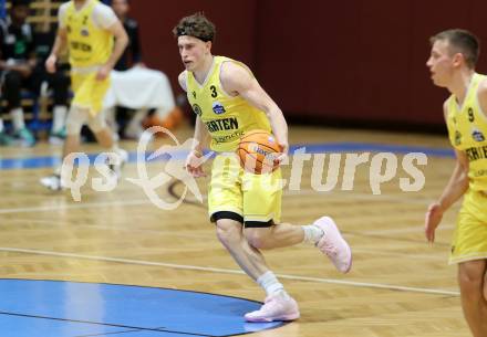 Basketball 2. Liga 2024/2025. Grunddurchgang 18. Runde.  Woerthersee Piraten gegen Union Deutsch Wagram Alligators.   Lukas Simoner (Piraten,  Klagenfurt, am 8.2.2025.
Foto: Kuess


---
pressefotos, pressefotografie, kuess, qs, qspictures, sport, bild, bilder, bilddatenbank