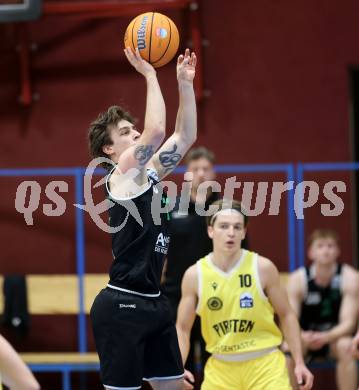 Basketball 2. Liga 2024/2025. Grunddurchgang 18. Runde.  Woerthersee Piraten gegen Union Deutsch Wagram Alligators.   Simon Marek  (Wagram Alligators). Klagenfurt, am 8.2.2025.
Foto: Kuess


---
pressefotos, pressefotografie, kuess, qs, qspictures, sport, bild, bilder, bilddatenbank