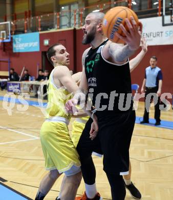 Basketball 2. Liga 2024/2025. Grunddurchgang 18. Runde.  Woerthersee Piraten gegen Union Deutsch Wagram Alligators.   Andreas Nuck (Piraten),  Nebosja Dukic  (Wagram Alligators). Klagenfurt, am 8.2.2025.
Foto: Kuess


---
pressefotos, pressefotografie, kuess, qs, qspictures, sport, bild, bilder, bilddatenbank