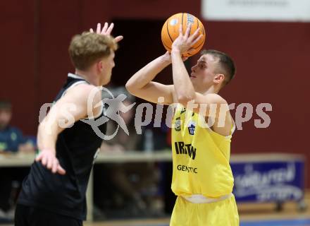 Basketball 2. Liga 2024/2025. Grunddurchgang 18. Runde.  Woerthersee Piraten gegen Union Deutsch Wagram Alligators. Elvis Keric   (Piraten),  Klagenfurt, am 8.2.2025.
Foto: Kuess


---
pressefotos, pressefotografie, kuess, qs, qspictures, sport, bild, bilder, bilddatenbank