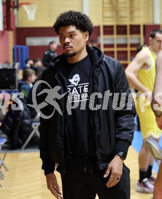 Basketball 2. Liga 2024/2025. Grunddurchgang 18. Runde.  Woerthersee Piraten gegen Union Deutsch Wagram Alligators.   Marcus Holyfield (Piraten),   Klagenfurt, am 8.2.2025.
Foto: Kuess


---
pressefotos, pressefotografie, kuess, qs, qspictures, sport, bild, bilder, bilddatenbank