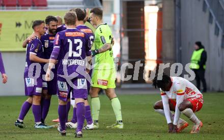 Fussball Bundesliga. SK Austria Klagenfurt gegen Red Bull Salzburg. Jubel ( Austria Klagenfurt). Klagenfurt, am 9.2.2025.
Foto: Kuess
www.qspictures.net
---
pressefotos, pressefotografie, kuess, qs, qspictures, sport, bild, bilder, bilddatenbank