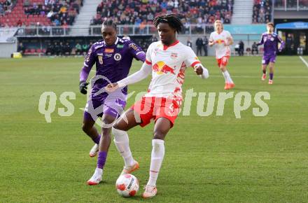 Fussball Bundesliga. SK Austria Klagenfurt gegen Red Bull Salzburg. Dikeni Salifou (Austria Klagenfurt), Hendry Aron Blank (Salzburg). Klagenfurt, am 9.2.2025.
Foto: Kuess
www.qspictures.net
---
pressefotos, pressefotografie, kuess, qs, qspictures, sport, bild, bilder, bilddatenbank