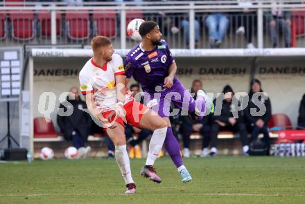 Fussball Bundesliga. SK Austria Klagenfurt gegen Red Bull Salzburg. Keanan Bennets ( Austria Klagenfurt), Maximiliano Caufriez (Salzburg). Klagenfurt, am 9.2.2025.
Foto: Kuess
www.qspictures.net
---
pressefotos, pressefotografie, kuess, qs, qspictures, sport, bild, bilder, bilddatenbank