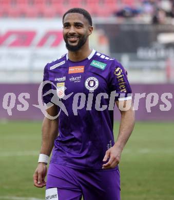 Fussball Bundesliga. SK Austria Klagenfurt gegen Red Bull Salzburg. Keanan Bennetts (Austria Klagenfurt)). Klagenfurt, am 9.2.2025.
Foto: Kuess
www.qspictures.net
---
pressefotos, pressefotografie, kuess, qs, qspictures, sport, bild, bilder, bilddatenbank