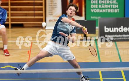 Badminton. 2. Bundesliga. ASKOE Kelag Kaernten gegen WBH Wien.  Gasper Krivec (ASKOE Kelag Kaernten). Klagenfurt, am 15.2.2025.
Foto: Kuess
---
pressefotos, pressefotografie, kuess, qs, qspictures, sport, bild, bilder, bilddatenbank