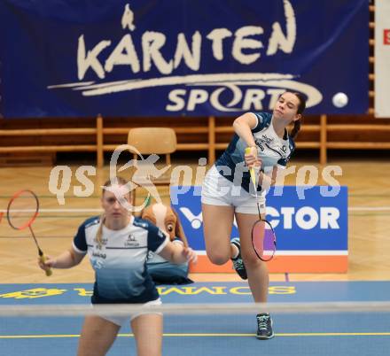 Badminton. 2. Bundesliga. ASKOE Kelag Kaernten gegen WBH Wien. Laura Hasenbichler, Denise Hofer (ASKOE Kelag Kaernten). Klagenfurt, am 15.2.2025.
Foto: Kuess
---
pressefotos, pressefotografie, kuess, qs, qspictures, sport, bild, bilder, bilddatenbank