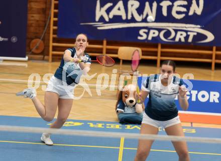 Badminton. 2. Bundesliga. ASKOE Kelag Kaernten gegen WBH Wien. Laura Hasenbichler, Denise Hofer (ASKOE Kelag Kaernten). Klagenfurt, am 15.2.2025.
Foto: Kuess
---
pressefotos, pressefotografie, kuess, qs, qspictures, sport, bild, bilder, bilddatenbank