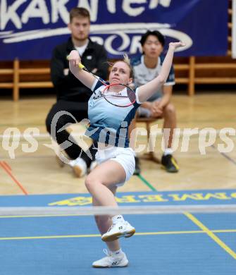 Badminton. 2. Bundesliga. ASKOE Kelag Kaernten gegen WBH Wien. Laura Hasenbichler  (ASKOE Kelag Kaernten). Klagenfurt, am 15.2.2025.
Foto: Kuess
---
pressefotos, pressefotografie, kuess, qs, qspictures, sport, bild, bilder, bilddatenbank