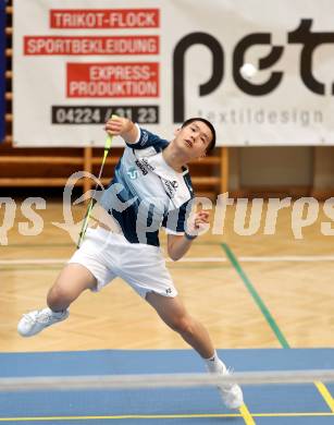 Badminton. 2. Bundesliga. ASKOE Kelag Kaernten gegen WBH Wien. Haolei Zhang (ASKOE Kelag Kaernten). Klagenfurt, am 15.2.2025.
Foto: Kuess
---
pressefotos, pressefotografie, kuess, qs, qspictures, sport, bild, bilder, bilddatenbank