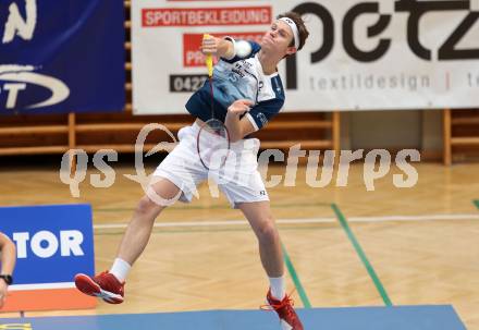 Badminton. 2. Bundesliga. ASKOE Kelag Kaernten gegen WBH Wien.  Felix Steinwender (ASKOE Kelag Kaernten). Klagenfurt, am 15.2.2025.
Foto: Kuess
---
pressefotos, pressefotografie, kuess, qs, qspictures, sport, bild, bilder, bilddatenbank