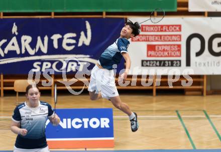 Badminton. 2. Bundesliga. ASKOE Kelag Kaernten gegen WBH Wien. Martin Zhang (ASKOE Kelag Kaernten). Klagenfurt, am 15.2.2025.
Foto: Kuess
---
pressefotos, pressefotografie, kuess, qs, qspictures, sport, bild, bilder, bilddatenbank