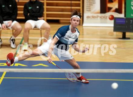 Badminton. 2. Bundesliga. ASKOE Kelag Kaernten gegen WBH Wien.   Felix Steinwender  (ASKOE Kelag Kaernten). Klagenfurt, am 15.2.2025.
Foto: Kuess
---
pressefotos, pressefotografie, kuess, qs, qspictures, sport, bild, bilder, bilddatenbank