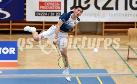 Badminton. 2. Bundesliga. ASKOE Kelag Kaernten gegen WBH Wien. Haolei Zhang (ASKOE Kelag Kaernten). Klagenfurt, am 15.2.2025.
Foto: Kuess
---
pressefotos, pressefotografie, kuess, qs, qspictures, sport, bild, bilder, bilddatenbank