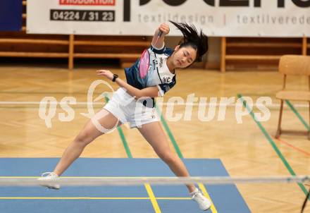 Badminton. 2. Bundesliga. ASKOE Kelag Kaernten gegen WBH Wien. Miranda Zhang  (ASKOE Kelag Kaernten). Klagenfurt, am 15.2.2025.
Foto: Kuess
---
pressefotos, pressefotografie, kuess, qs, qspictures, sport, bild, bilder, bilddatenbank