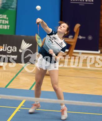 Badminton. 2. Bundesliga. ASKOE Kelag Kaernten gegen WBH Wien. Elina Wutte (ASKOE Kelag Kaernten). Klagenfurt, am 15.2.2025.
Foto: Kuess
---
pressefotos, pressefotografie, kuess, qs, qspictures, sport, bild, bilder, bilddatenbank