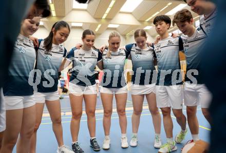 iBadminton. 2. Bundesliga. ASKOE Kelag Kaernten gegen WBH Wien.  Miranda Zhang, Laura Hasenbichler (ASKOE Kelag Kaernten). Klagenfurt, am 15.2.2025.
Foto: Kuess
---
pressefotos, pressefotografie, kuess, qs, qspictures, sport, bild, bilder, bilddatenbank