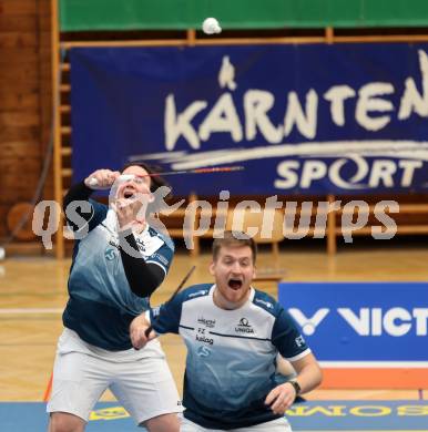 Badminton. 2. Bundesliga. ASKOE Kelag Kaernten gegen WBH Wien. Martin Cerkovnik, Emanuel Kraiger (ASKOE Kelag Kaernten). Klagenfurt, am 15.2.2025.
Foto: Kuess
---
pressefotos, pressefotografie, kuess, qs, qspictures, sport, bild, bilder, bilddatenbank