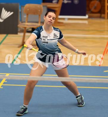 Badminton. 2. Bundesliga. ASKOE Kelag Kaernten gegen WBH Wien.  Denise Hofer (ASKOE Kelag Kaernten). Klagenfurt, am 15.2.2025.
Foto: Kuess
---
pressefotos, pressefotografie, kuess, qs, qspictures, sport, bild, bilder, bilddatenbank