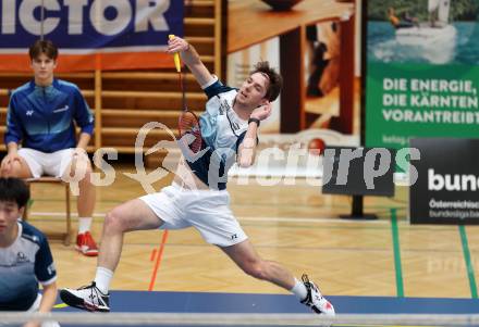 Badminton. 2. Bundesliga. ASKOE Kelag Kaernten gegen WBH Wien.  Gasper Krivec  (ASKOE Kelag Kaernten). Klagenfurt, am 15.2.2025.
Foto: Kuess
---
pressefotos, pressefotografie, kuess, qs, qspictures, sport, bild, bilder, bilddatenbank