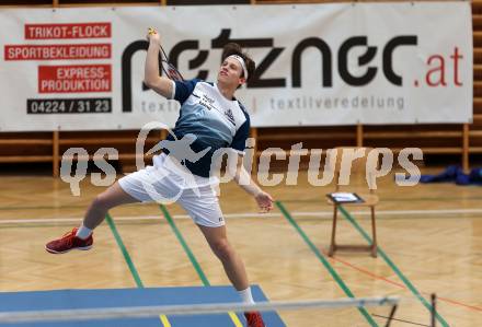 Badminton. 2. Bundesliga. ASKOE Kelag Kaernten gegen WBH Wien. Felix Steinwender (ASKOE Kelag Kaernten). Klagenfurt, am 15.2.2025.
Foto: Kuess
---
pressefotos, pressefotografie, kuess, qs, qspictures, sport, bild, bilder, bilddatenbank