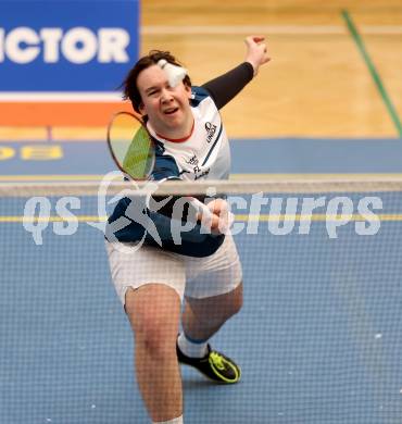 Badminton. 2. Bundesliga. ASKOE Kelag Kaernten gegen WBH Wien.  Emanuel Kraiger (ASKOE Kelag Kaernten). Klagenfurt, am 15.2.2025.
Foto: Kuess
---
pressefotos, pressefotografie, kuess, qs, qspictures, sport, bild, bilder, bilddatenbank