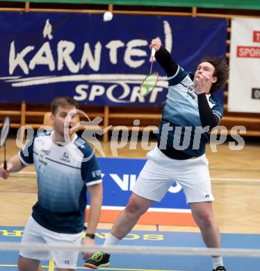 Badminton. 2. Bundesliga. ASKOE Kelag Kaernten gegen WBH Wien. Martin Cerkovnik, Emanuel Kraiger (ASKOE Kelag Kaernten). Klagenfurt, am 15.2.2025.
Foto: Kuess
---
pressefotos, pressefotografie, kuess, qs, qspictures, sport, bild, bilder, bilddatenbank