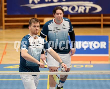 Badminton. 2. Bundesliga. ASKOE Kelag Kaernten gegen WBH Wien. Martin Cerkovnik, Emanuel Kraiger (ASKOE Kelag Kaernten). Klagenfurt, am 15.2.2025.
Foto: Kuess
---
pressefotos, pressefotografie, kuess, qs, qspictures, sport, bild, bilder, bilddatenbank