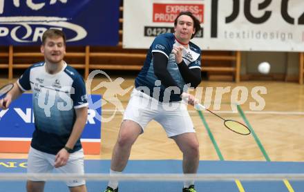 Badminton. 2. Bundesliga. ASKOE Kelag Kaernten gegen WBH Wien. Martin Cerkovnik, Emanuel Kraiger (ASKOE Kelag Kaernten). Klagenfurt, am 15.2.2025.
Foto: Kuess
---
pressefotos, pressefotografie, kuess, qs, qspictures, sport, bild, bilder, bilddatenbank