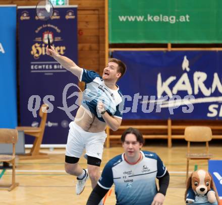 Badminton. 2. Bundesliga. ASKOE Kelag Kaernten gegen WBH Wien. Martin Cerkovnik, Emanuel Kraiger (ASKOE Kelag Kaernten). Klagenfurt, am 15.2.2025.
Foto: Kuess
---
pressefotos, pressefotografie, kuess, qs, qspictures, sport, bild, bilder, bilddatenbank