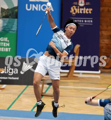 Badminton. 2. Bundesliga. ASKOE Kelag Kaernten gegen WBH Wien. Simon Wang (ASKOE Kelag Kaernten). Klagenfurt, am 15.2.2025.
Foto: Kuess
---
pressefotos, pressefotografie, kuess, qs, qspictures, sport, bild, bilder, bilddatenbank