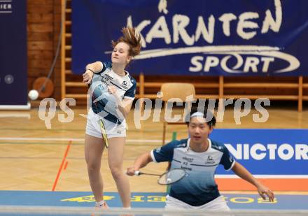 Badminton. 2. Bundesliga. ASKOE Kelag Kaernten gegen WBH Wien. Elina Wutte, Simon Wang (ASKOE Kelag Kaernten). Klagenfurt, am 15.2.2025.
Foto: Kuess
---
pressefotos, pressefotografie, kuess, qs, qspictures, sport, bild, bilder, bilddatenbank