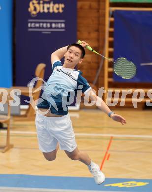 Badminton. 2. Bundesliga. ASKOE Kelag Kaernten gegen WBH Wien. Haolei Zhang (ASKOE Kelag Kaernten). Klagenfurt, am 15.2.2025.
Foto: Kuess
---
pressefotos, pressefotografie, kuess, qs, qspictures, sport, bild, bilder, bilddatenbank