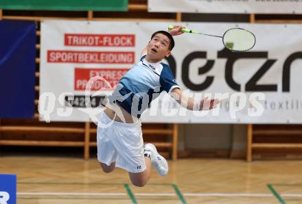 Badminton. 2. Bundesliga. ASKOE Kelag Kaernten gegen WBH Wien. Haolei Zhang (ASKOE Kelag Kaernten). Klagenfurt, am 15.2.2025.
Foto: Kuess
---
pressefotos, pressefotografie, kuess, qs, qspictures, sport, bild, bilder, bilddatenbank