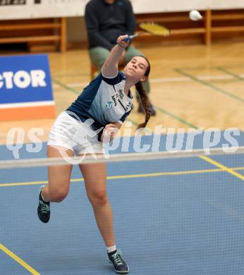 Badminton. 2. Bundesliga. ASKOE Kelag Kaernten gegen WBH Wien.   Denise Hofer  (ASKOE Kelag Kaernten). Klagenfurt, am 15.2.2025.
Foto: Kuess
---
pressefotos, pressefotografie, kuess, qs, qspictures, sport, bild, bilder, bilddatenbank