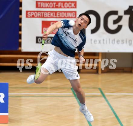 Badminton. 2. Bundesliga. ASKOE Kelag Kaernten gegen WBH Wien. Haolei Zhang (ASKOE Kelag Kaernten). Klagenfurt, am 15.2.2025.
Foto: Kuess
---
pressefotos, pressefotografie, kuess, qs, qspictures, sport, bild, bilder, bilddatenbank