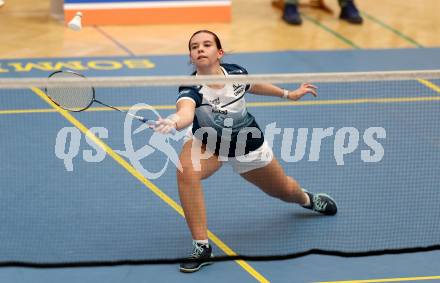 Badminton. 2. Bundesliga. ASKOE Kelag Kaernten gegen WBH Wien.   Denise Hofer  (ASKOE Kelag Kaernten). Klagenfurt, am 15.2.2025.
Foto: Kuess
---
pressefotos, pressefotografie, kuess, qs, qspictures, sport, bild, bilder, bilddatenbank