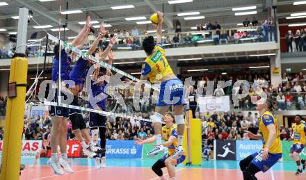 Volleyball. Cupfinale. SK Aich/Dob gegen Hypo Tirol Volleyballteam. Vitor Yudi Yamamoto Luciano  (Aich/Dob). Bleiburg, 16.2.2025.
Foto: Kuess
---
pressefotos, pressefotografie, kuess, qs, qspictures, sport, bild, bilder, bilddatenbank