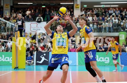 Volleyball. Cupfinale. SK Aich/Dob gegen Hypo Tirol Volleyballteam.  Henrique Adami  (Aich/Dob). Bleiburg, 16.2.2025.
Foto: Kuess
---
pressefotos, pressefotografie, kuess, qs, qspictures, sport, bild, bilder, bilddatenbank