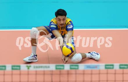 Volleyball. Cupfinale. SK Aich/Dob gegen Hypo Tirol Volleyballteam.  Vitor Yudi Yamamoto Luciano (Aich/Dob). Bleiburg, 16.2.2025.
Foto: Kuess
---
pressefotos, pressefotografie, kuess, qs, qspictures, sport, bild, bilder, bilddatenbank