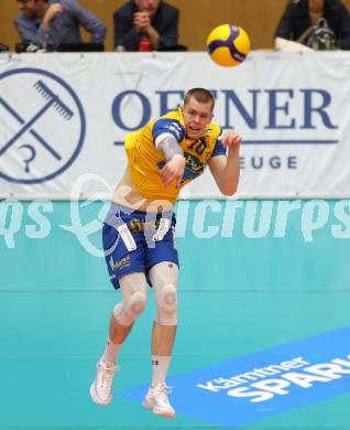 Volleyball. Cupfinale. SK Aich/Dob gegen Hypo Tirol Volleyballteam.   Jekabs Dzenis  (Aich/Dob). Bleiburg, 16.2.2025.
Foto: Kuess
---
pressefotos, pressefotografie, kuess, qs, qspictures, sport, bild, bilder, bilddatenbank