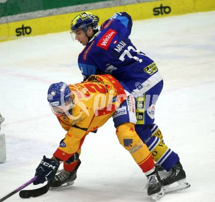 Eishockey ICE Bundesliga. VSV gegen Asiago. Felix Maxa (VSV), Luke Moncada (Asiago). Villach, am 21.2..2025
Foto: Kuess
---
pressefotos, pressefotografie, kuess, qs, qspictures, sport, bild, bilder, bilddatenbank