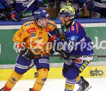 Eishockey ICE Bundesliga. VSV gegen Asiago. Philipp Lindner (VSV),( Nicholas Porco Asiago). Villach, am 21.2..2025
Foto: Kuess
---
pressefotos, pressefotografie, kuess, qs, qspictures, sport, bild, bilder, bilddatenbank